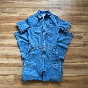 Nordstrom MNGO Denim Zip-Front Jumpsuit